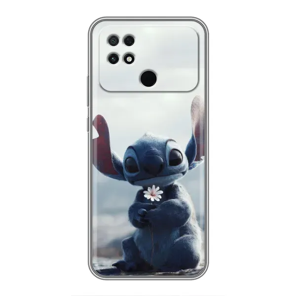 Чехол с рисунком «Стич с цветочком» для Xiaomi POCO C40 Чехол с рисунком «Стич с цветочком» для Xiaomi POCO C40