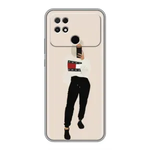 Силиконовый Чехол на Xiaomi POCO C40 с картинкой Стильных Девушек (Стильная)