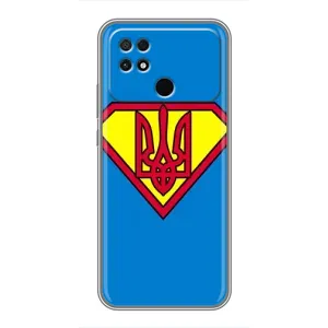 Чохол з картинкою (Патріотичний ГЕРБ) на Xiaomi POCO C40 (Герб - супер герой)