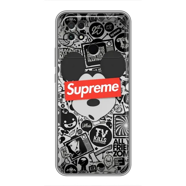 Чехол с рисунком «Supreme Маус» для Xiaomi POCO C40 Чехол с рисунком «Supreme Маус» для Xiaomi POCO C40