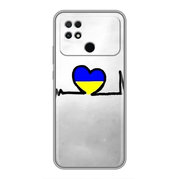Чехол с рисунком «Украинская кардиограмма» для Xiaomi POCO C40 Чехол с рисунком «Украинская кардиограмма» для Xiaomi POCO C40
