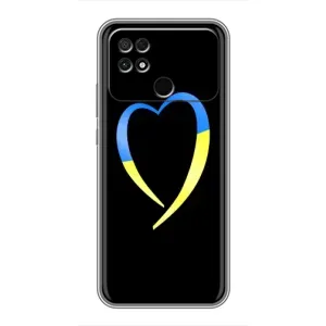Силиконовый Чехол на Xiaomi POCO C40 (Я-Украина) (Украинское сердце)