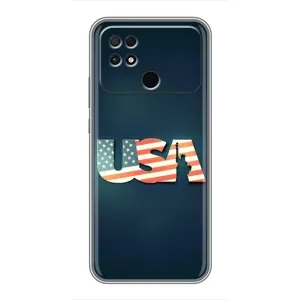 Чехол Флаг USA для Xiaomi POCO C40 (USA)