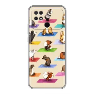 Чохол з Прикольним Принтом на Xiaomi POCO C40 (Йога свинок)