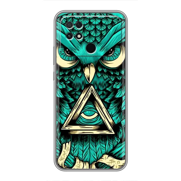 Чехол с рисунком «Зеленая сова» для Xiaomi POCO C40 Чехол с рисунком «Зеленая сова» для Xiaomi POCO C40