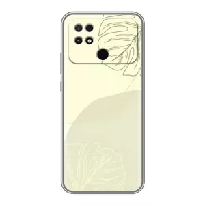 Чехол цветочный дизайн для Xiaomi POCO C40 (Зелёный фон)