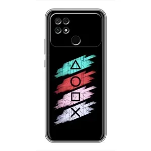 Чехол КИБЕРСПОРТ для Xiaomi POCO C40 (Значки Sony)