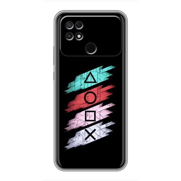 Чехол с рисунком «Значки Sony» для Xiaomi POCO C40 Чехол с рисунком «Значки Sony» для Xiaomi POCO C40