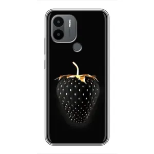 Чехол с изображением  вкусной еды для Xiaomi Poco C50 (Чёрная клубника)