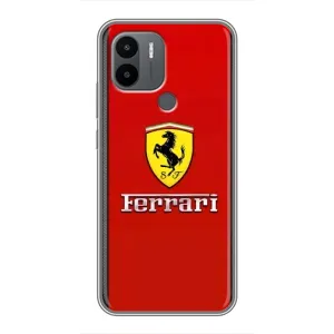 Силиконовый бампер с картинкой машины на Xiaomi Poco C50 (Ferrari Logo)