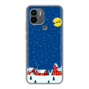 Силіконовий бампер на різдво для Xiaomi Poco C50 (Місто в снігу)