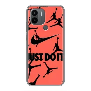 Силіконовый Чохол Nike Air Jordan на Поко с50 (Just Do It)
