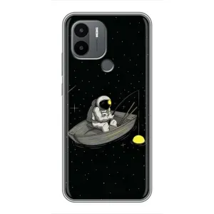 Силиконовый Чехол с принтом "Космонавты" на Xiaomi Poco C50 (Космонавт на рыбалке)