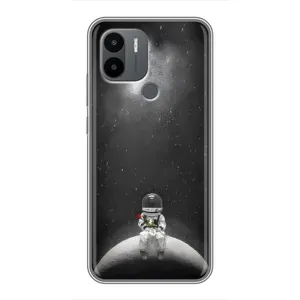 Силиконовый Чехол с принтом "Космонавты" на Xiaomi Poco C50 (Космонавт романтик)