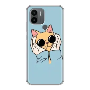 Бампер з зображенням Котиків для Поко с50 (КОТИК в окулярах)
