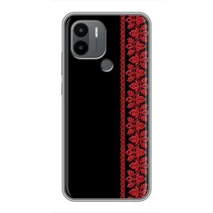 Силиконовый Чехол на Xiaomi Poco C50 (Красная Вышиванка)