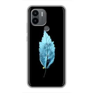 Чохол з картинками на чорному фоні для Xiaomi Poco C50 (Листя)