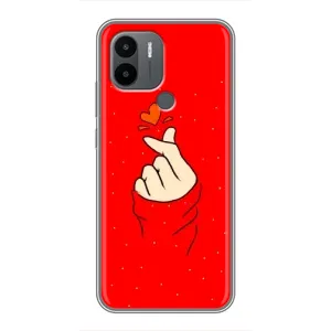 Чохол (Знак сердечка) для Xiaomi Poco C50 (Сердечко на червоному)