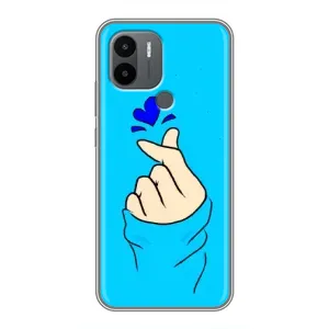 Чохол (Знак сердечка) для Xiaomi Poco C50 (Сердечко на синоьому)