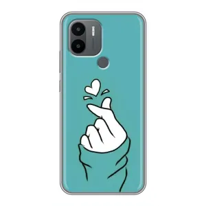 Чохол (Знак сердечка) для Xiaomi Poco C50 (Сердечко на бірюзовому)