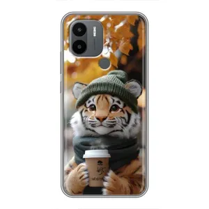 Друкований чохол 'Звірята з кавою' для Xiaomi Poco C50 (Тигр з кавою)
