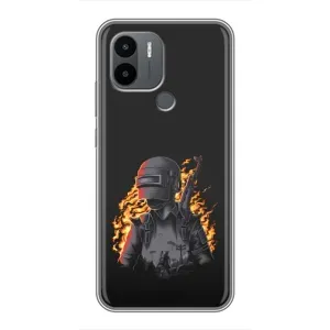 Чохол з картинкою "Герой Pubg" на Xiaomi Poco C50 (В полум'ї)