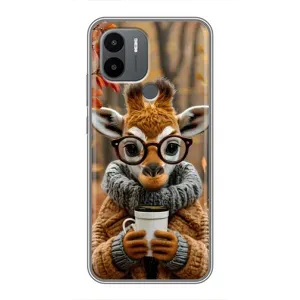 Друкований чохол 'Звірята з кавою' для Xiaomi Poco C50 (Жираф з кавою)