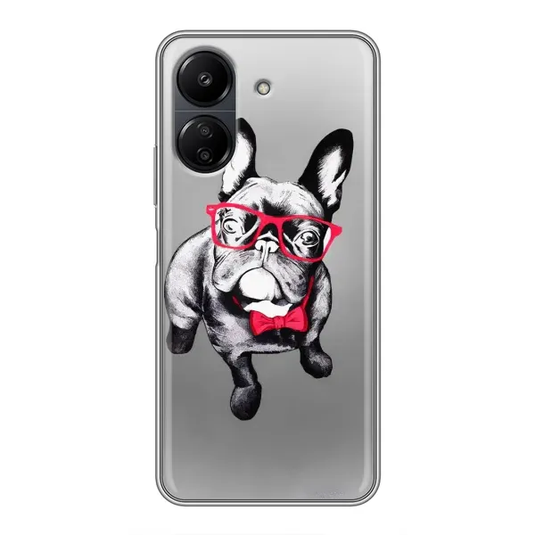 Чехол с рисунком «Бульдог в очках» для Xiaomi POCO C65 Чехол с рисунком «Бульдог в очках» для Xiaomi POCO C65