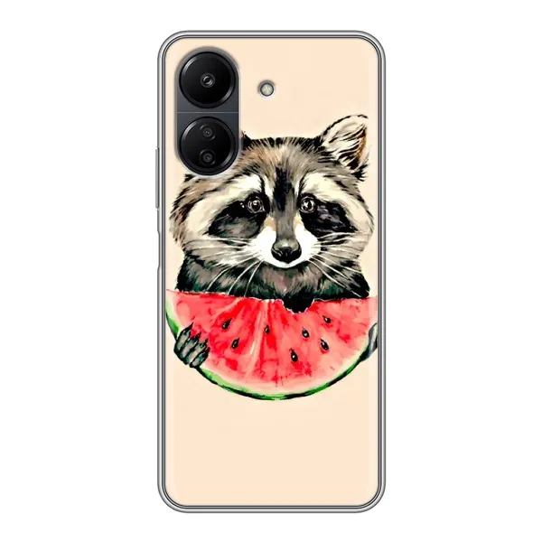Чехол с рисунком «Енот» для Xiaomi POCO C65 Чехол с рисунком «Енот» для Xiaomi POCO C65