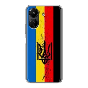 Чехлы УПА (Красно-Чёрный) на Xiaomi POCO C65 (Флаг УПА)