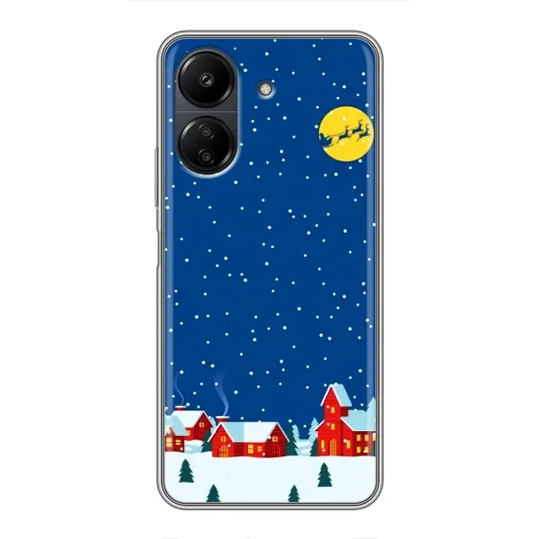 Чехол с рисунком «Город в снегу» для Xiaomi POCO C65 Чехол с рисунком «Город в снегу» для Xiaomi POCO C65