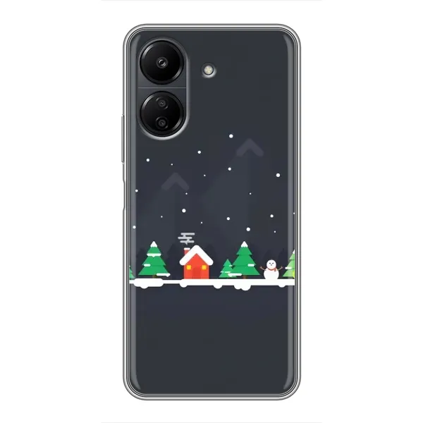 Чехол с рисунком «Город зимний» для Xiaomi POCO C65 Чехол с рисунком «Город зимний» для Xiaomi POCO C65