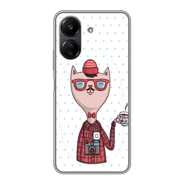 Чехол с рисунком «Кот аристократ» для Xiaomi POCO C65 Чехол с рисунком «Кот аристократ» для Xiaomi POCO C65