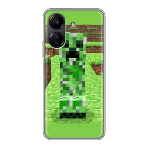 Чохли для Xiaomi POCO C65 (Персонажі МайнКрафт) (Кріпер 2)