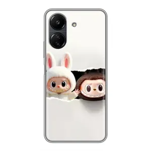 Чехол с принтом Лабубу для Xiaomi POCO C65 (Фигурки Labubu)