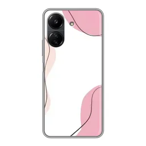 Чехол цветочный дизайн для Xiaomi POCO C65 (Розовый фон)