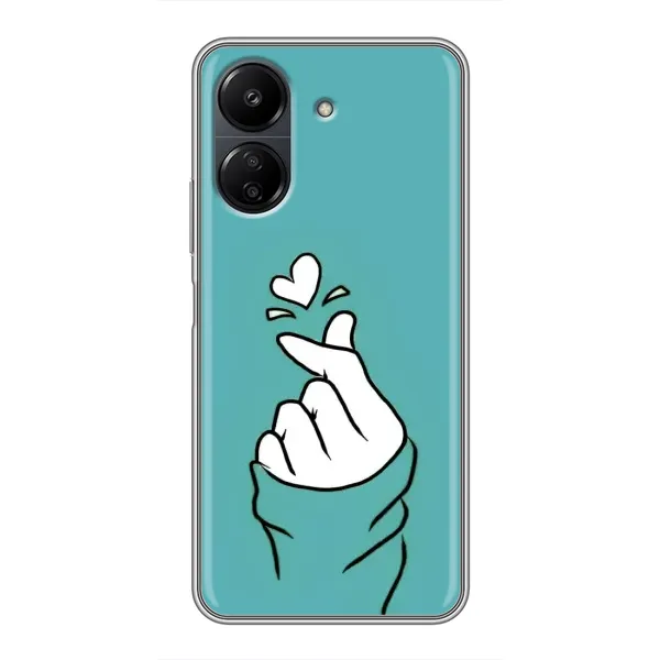 Чехол с рисунком «Сердечко на бирюзовом» для Xiaomi POCO C65 Чехол с рисунком «Сердечко на бирюзовом» для Xiaomi POCO C65