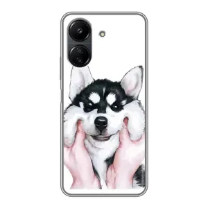 Бампер для Xiaomi POCO C65 с картинкой "Песики" (Собака Хаски)