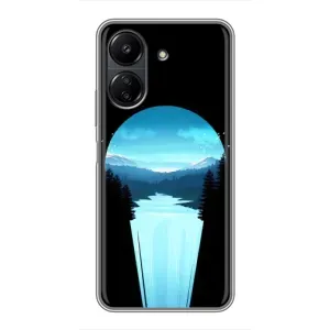 Летний Чехол на Xiaomi POCO C65 (Синий Водопад)
