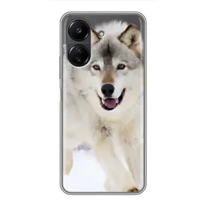 Чехол с Волком на Xiaomi POCO C65 (Волк на снегу)