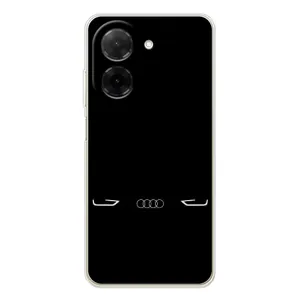 Силиконовый бампер с картинкой машины на Xiaomi Poco C71 (Силует Audi)