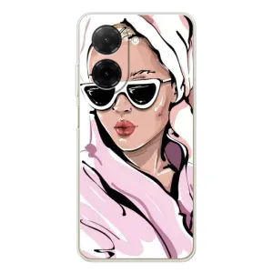 Чехол с картинкой Модные Девчонки Xiaomi Poco C71 (Девушка в халате)