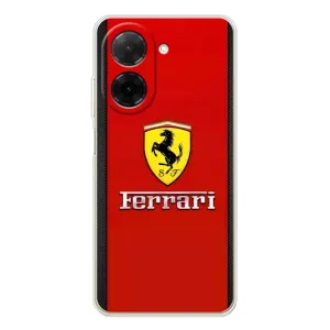 Силиконовый бампер с картинкой машины на Xiaomi Poco C71 (Ferrari Logo)