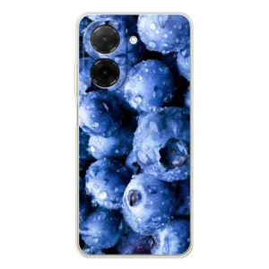 Чехол с изображением вкусной еды для Xiaomi Poco C71 (Голубика)