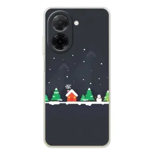 Силіконовий бампер на різдво для Xiaomi Poco C71 (Місто зимове)