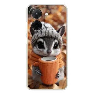 Печатный чехол «Зверята с кофе» для Xiaomi Poco C71