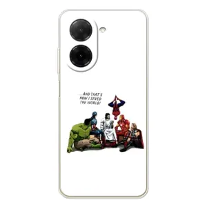 Чехлы для Xiaomi Poco C71 (Для Христиан) (Иисус супергерой)
