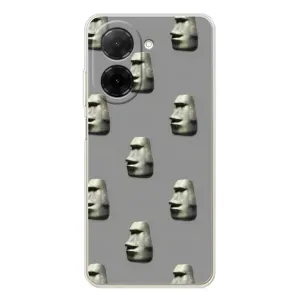 Бампер с принтом Мемы для Xiaomi Poco C71 (Каменное лицо)