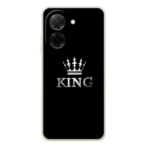 Чехол (Корона на чёрном фоне) для Поко С71 (KING)