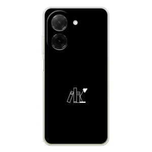Чохол з картинками на чорному фоні для Xiaomi Poco C71 (Книжки)